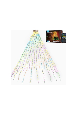 Govee Noel Ağacı Dize Işıkları, Akıllı 480 Led'ler Rgbıc Noel Işıkları, 2m 24 Dize Işıkları İç Mekan, Tatil Dekoru İçin 60+ Sahne Modu, Alexa İle Uyumlu, Yeşil Tel Siyah