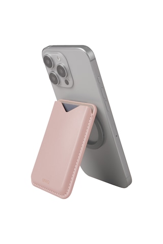 Apple Uyumlu iPhone 17 / 16 / 15 Seriler İle Kartlık Lyden Evo Cüzdan İnce Tasarım Standlı Magsafe Özellik Pembe