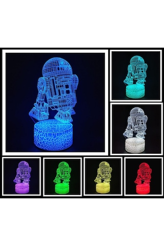 Tr 3d Optik İllüzyon Gece Lambası, Görsel Yaratıcı Led Masa Lambası Dokunmatik Kontrol 7 Renk Değişimi Usb İle Diğer