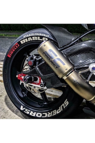 Motosiklet 3d Lastik Yazısı 2x Pirelli Diablo 2x Supercorsa Moto Lastik Sticker