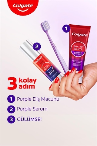 Optic White Purple Beyazlatıcı Set Diş Macunu 75 Ml +purple Serum 40 Ml+gentle Clean 2+1 Diş Fırçası