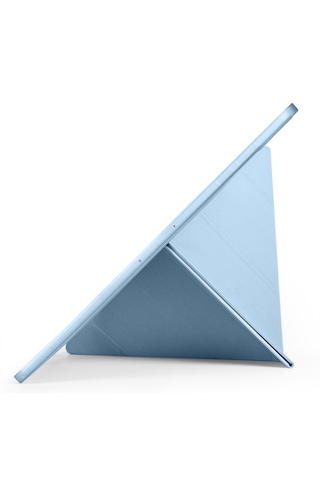 Samsung Galaxy Tab S11 Ultra Uyumlu Kılıf Tri Folding Kalem Bölmeli Katlanabilir Standlı Pu Yumuşak Kapak Kapaklı Kılıf