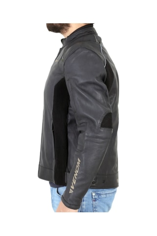 Venom Motosiklet Montu Deri 3 Mevsim Leather Racing Mont Black-red