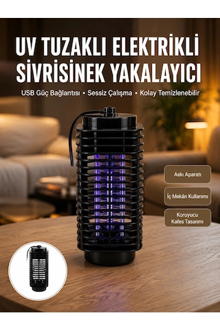 Kimyasal İçermeyen Uv Işıklı Böcek Ve Sivrisinek Kapanı - Güvenli Kullanım Yeni Nesil