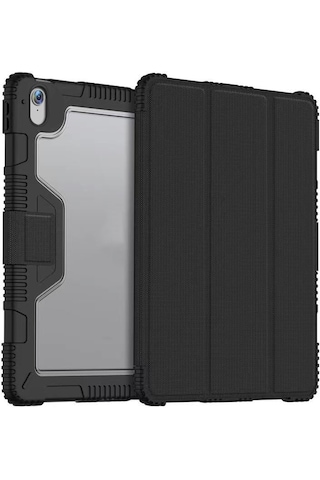 Apple Uyumlu iPad  11.nesil 2025 Raptic Armor Serisi Airbagli Katlanabilir Standlı Smart Cover Kılıf Siyah