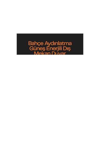 Buğz 1800 Mah Pilli Solar Duvar Aydınlatma