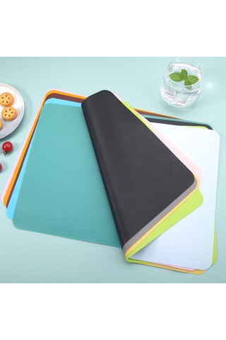 Yifomall Renkli Silikon Mutfak Matı: Isıya Dayanıklı, Kaymaz, Su Geçirmez, 40x30cm - Pratik Ve Şık Gri