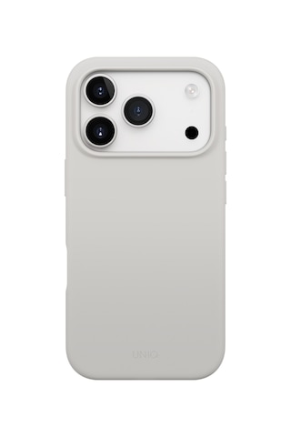 Apple Uyumlu iPhone 17 Pro Kılıf Lino Serisi Magsafe Özellik Sıvı Silikon Parmak İzi Tutmayan Koruyucu Kapak gri