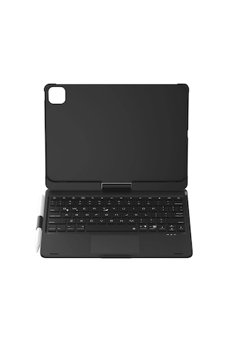 İpad Uyumlu Pro 11 2024 F11 Ats Kılıf Magic Dönen Klavyeli Tablet Kılıf - Siyah - 100 Diğer