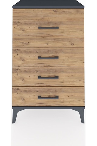 Hyperion Komodin 4 Çekmeceli 60x44x96 Antrasit-çam Antrasit