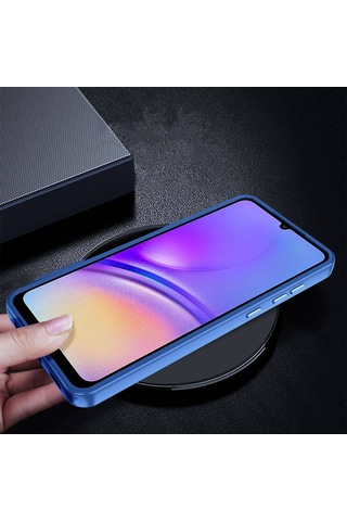 Zore Galaxy Uyumlu A05 Kılıf Flora Kapak - Mavi Mavi