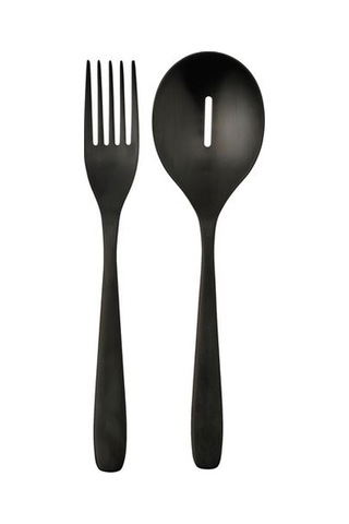 Ikea Tıllagd Servis Takımı, Siyah, 24 Cm, 2 Parça