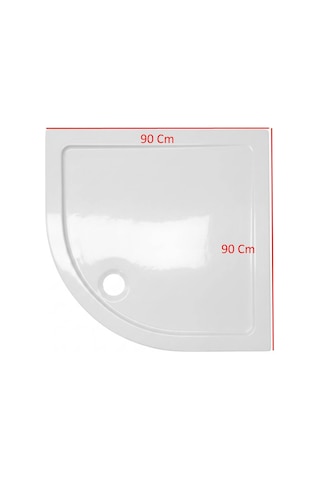 Pano - 90x90 Cm Oval Monoflat Duş Teknesi Beyaz - Optk000104-