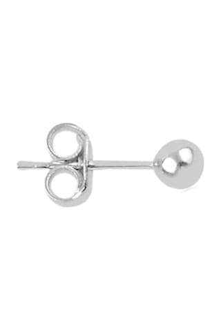 925 Ayar Gümüş Minimal Erkek Küpe 3 Mm Tek Top Küpe 1 Adet Gümüş