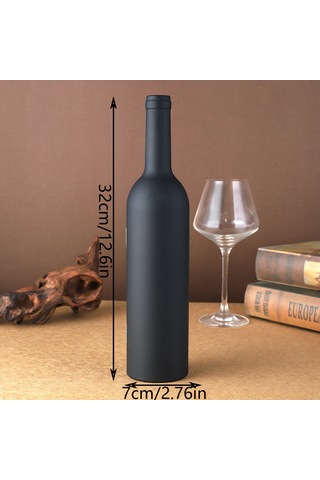 Yystore Şarap Tirbuşon 3 Parçalı Set Ts-19872 Yaratıcı Depolama Seti Siyah