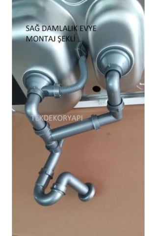 Dominox Blanco Ukinox 1.5 Göz Evye Sifon Takımı Krom