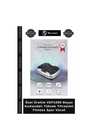 Özel Üretim Vep1000 Beyaz Kumandalı Yüksek Titreşimli Fitness Spor Vücut