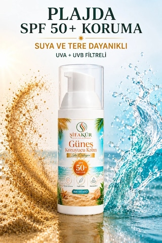Güneş Kremi SPF 50+ 100 ml UVA UVB Filtreli Arbutin ve Hyaluronik Asitli Nemlendirici