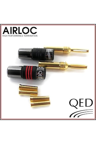 QED QE-1910 Airloc Metal 4mm Banana Konnektör (Adet)