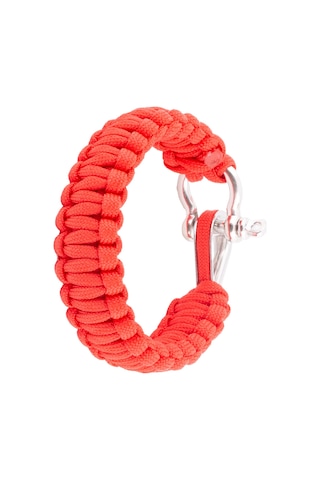 Outdoor Paracord Kırmızı Bileklik Radansa Krom Kilit Çok Renkli