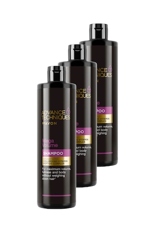 Avon Advance Techniques Mega Volume Hacim Veren Şampuan 400 Ml. Üçlü Set