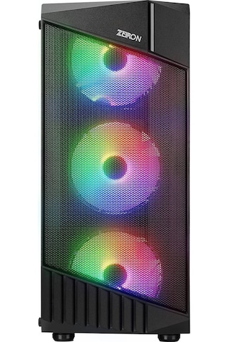 Zeiron Montreal 4x12CM RGB Fanlı Mesh Panel Oyuncu Bilgisayar Kasası