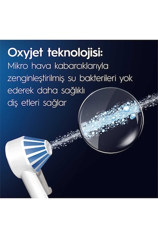 Oral-B Ağız Sağlığı Merkezi Ağız Duşu + Oxyjet Başlığı + Waterjet Başlığı