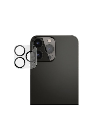 Ally Apple Uyumlu iPhone 13 Pro Max 3D Full Tempered Glas Cam Kamera Koruyucu
