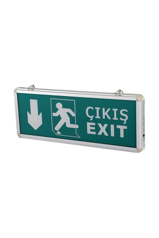 Işıklı Şarjlı Acil Çıkış/Exit Tabelası Yönlendirme Levhası (327533278)