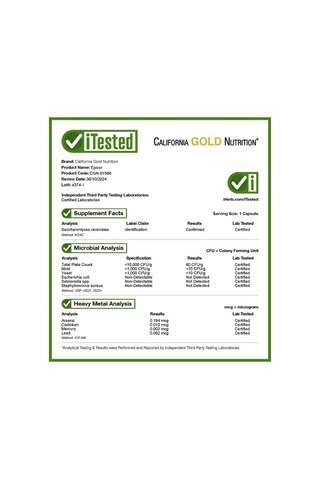 Epicor Dried Yeast Fermentate, 500 Mg, 120 Veggie Capsul.usa ... Aromasız