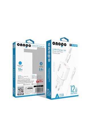 Onopo X3 Micro USB 2.6 A Hızlı Şarj Cihazı