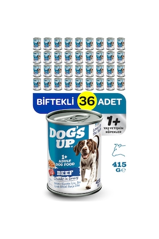 Dogs Up Yaş Yetişkin Köpek Maması Biftekli 415gr 36lı
