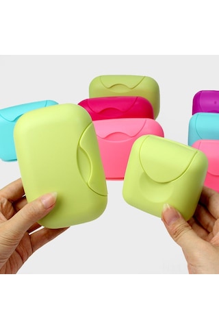 Wezone Rezervuar Kapaklı Seyahat Sabun Kutusu Büyük Boy Şeffaf Plastik Taşınabilir Ev Bakımı Gereci