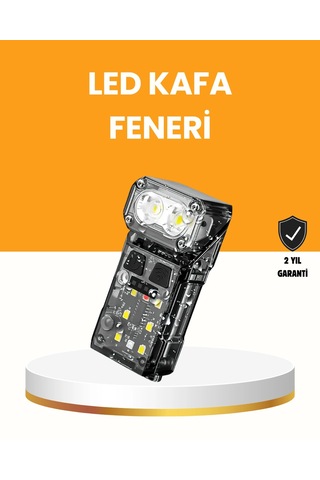 Znv Zenvia Mey İthalat Kamp Ve Outdoor İçin Led Far 10 Saat Pil Sensörlü Manyetik Znv2025 Cmn ANTRASİT