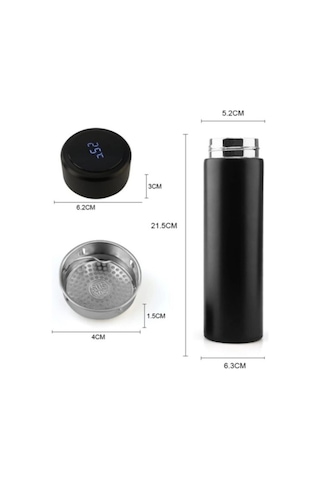 Dijital Sıcaklık Göstergeli Renkli Çelik Termos - 500 Ml Bx40 Çok Renkli
