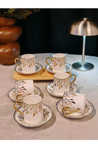 Sihir Paçi 6 Kişilik Kahve Fincanı Takımı Model: Shrpaçi1 Ekru