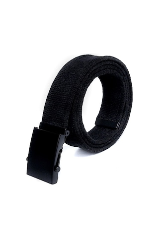 Livize Unisex Siyah Tokalı Kolon Kemeri 4Cm Siyah Siyah