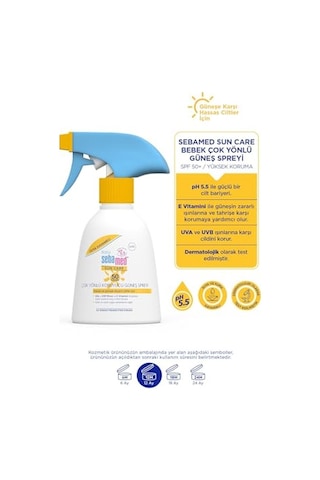 Sebamed Baby Spf 50+%98 Uva Korumalı Uvb Filtreli Çok Yönlü Koruyucu Çocuk Güneş Spreyi 200 Ml