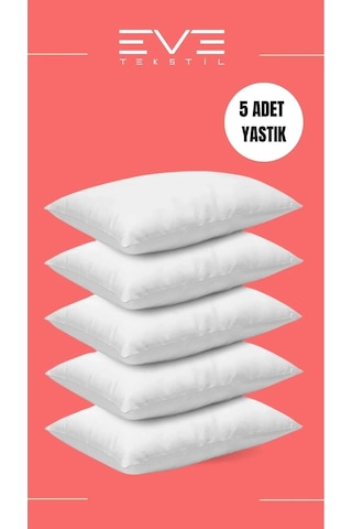 Eve Tekstil 5 Adet Micro Silikon Elyaf Nonwovenyastık 50x70cm 700 Gr