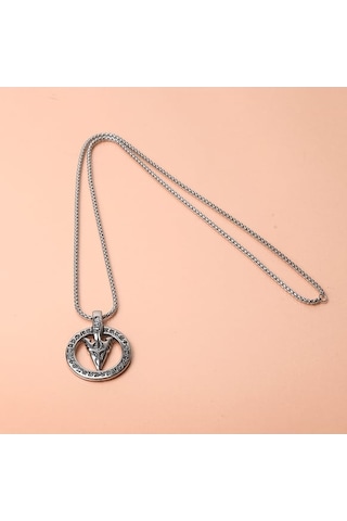 Viking Best Ok Ucu Mitolojik Erkek Kolye Çelik İskandinav Takı