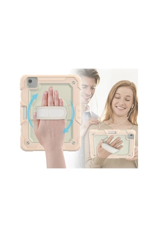 Newface İpad Uyumlu Pro 11 2020 Kılıf Strap New Tablet Kapak Glblseme - 38 - Pembe