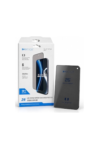 Kuzoom Apple iPhone Duo Uyumlu 26 Hayalet Cam 10'lu Paket Cihaz Koruma Yedek Ekran