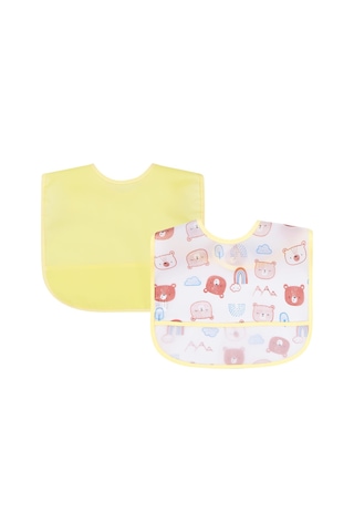 Civil Baby Ayıcık Empirme 2li Mama Önlüğü - Ekru Standart Ekru