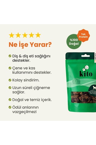 Kito Dana Akciğer Küp Atıştırmalık Köpek Ödül Maması%100 Doğal, Glutensiz, Organik 100 Gr Dog Treat