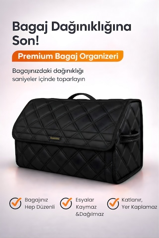 Bagaj Çantası Oto Bagaj Organizer Çift Kat Deri Su Geçirmez Kaymaz Katlanır Araç Düzenleyici - Dct2 Stiloto