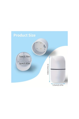 Willowhaven Beyaz Taşınabilir Mini Uv Emzik Temizleme Kutusu Seyahat Çok Yüzeyli Sterilizasyon