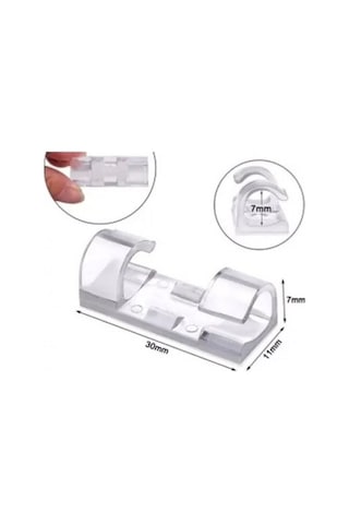 40'lı Yapışkanlı Kablo Sabitleyici Şeffaf Klips Kablo Düzenleyici