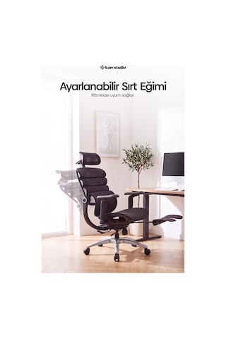 Rosso Ergonomik Çalışma Koltuğu - Siyah
