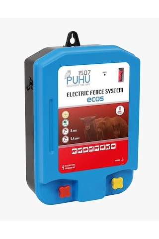 Puhu Ecos Güneş Enerjili Elektrikli Çit Cihazı 8 Joule 60w Panel + 12v/42ah Jel Akü