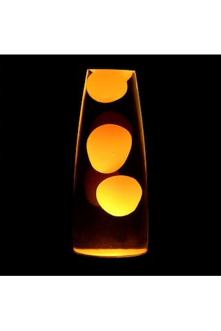 Dekoratif Ev Hediyesi Turuncu Büyük Boy 41 cm Lav Lambası Gece Lambası Lava Lamp Turuncu